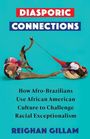 „DIASPORIC CONNECTIONS“ oben, Beschreibung zu afro-brasilianischer und afro-amerikanischer Kultur. Darunter Name: Reighan Gillam. Darstellung: Zwei Stofffiguren mit Bogen.