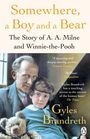 „Somewhere, a Boy and a Bear“. Zwei Personen umarmen einen Teddybären.