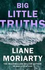 Text: "Liane Moriarty, Untitled, Further details coming soon". Darunter ein Logo mit einem offenen Buch und den Buchstaben M und J.