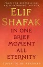 "IN ONE BRIEF MOMENT ALL ETERNITY" in großen Buchstaben auf orangenem Hintergrund. Darunter "COVER TO BE REVEALED".