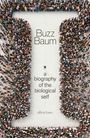 Text: "Buzz Baum - a biography of the biological self". Menschen formen ein großes "I".