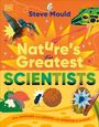 "Nature's Greatest Scientists" zeigt bunte Tiere wie einen Vogel, Frosch, Käfer, Schnecke und Venusfliegenfalle.