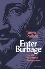 „Tanya Pollard, Enter Burbage: The Man Who Made Shakespeare.“ Illustration eines Mannes mit Bart in dunklen Tönen.