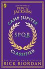 Logo eines Buchcovers mit den Texten:

- "FROM THE WORLD OF PERCY JACKSON"
- "CAMP JUPITER CLASSIFIED"
- "SPQR"
- "THE NUMBER ONE BESTSELLER RICK RIORDAN"