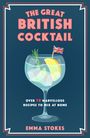 "The Great British Cocktail", "Over 70 marvellous recipes", "Emma Stokes". Cocktail im Glas, britische Flagge als Dekoration.