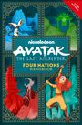 "Nickelodeon Avatar: The Last Airbender Four Nations Handbook" in markantem Design, zeigt Aang in orangener Robe.