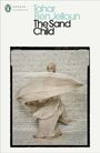 "Tahar Ben Jelloun - The Sand Child." Modern Classics Logo, Tänzer in fließendem Kleid vor arabischem Schriftzug.