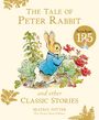 „The Tale of Peter Rabbit and other Classic Stories“ von Beatrix Potter. Illustration eines Hasen in blauem Mantel.