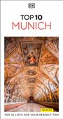 "TOP 10 MUNICH", darunter kunstvolle Decke eines opulent verzierten, historischen Saals mit Gemälden und Statuen.