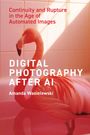 "Continuity and Rupture in the Age of Automated Images. DIGITAL PHOTOGRAPHY AFTER AI. Amanda Wasielewski." Ein Flamingo steht in einem rosa Licht.