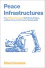"Peace Infrastructures" zeigt einen UN-Bagger in Blau. Text über UN-Friedenseinsätze. Autor: Silvia Danielak.