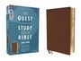 : Niv, Quest Study Bible, Large Print, Leathersoft, Brown, Comfort Print, Buch