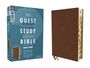 : Niv, Quest Study Bible, Large Print, Leathersoft, Brown, Thumb Indexed, Comfort Print, Buch