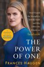 „The Power of One“ von Frances Haugen: Eine Frau mit langen Haaren trägt ein blaues Oberteil.