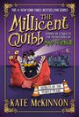 Text: "The Millicent Quibb", "School of Etiquette for Young Ladies of Mad Science", "Secrets of the Purple Pearl", "Kate McKinnon". Illustrative Darstellung: Ein großes rotes Wesen im Wasser, Personen darauf, lila Hintergrund mit Schloss.