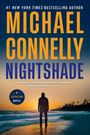 Text: "#1 New York Times Bestselling Author, Michael Connelly, Nightshade. A Catalina Novel."  
Person am Strand im Sonnenuntergang.