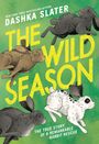„The Wild Season“ von Dashka Slater, Illustration mit vier springenden Kaninchen auf grünem Hintergrund.