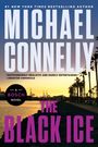"MICHAEL CONNELLY. THE BLACK ICE. A BOSCH NOVEL." Sonnenuntergang, Palmen, Promenade entlang eines Ufers.