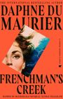 Text oben: "THE INTERNATIONAL BESTSELLING AUTHOR", "DAPHNE DU MAURIER". Unten: "FRENCHMAN'S CREEK". Illustration: Gesichtsfoto.