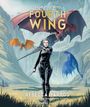 Text: "Rebecca Yarros, Fourth Wing, The Graphic Novel: Volume One, Cover Coming Soon." Hintergrund in Schwarz und Weiß.