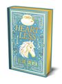„Heartless“, Elsie Silver. Illustration eines Pferdekopfes und einer Tasse, umgeben von Mustern und Gitarren.