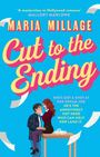 Texte: "Maria Millage", "Cut to the Ending", "She's got a shot at her dream job...help her land it." Illustration: Frau sitzt auf Tisch, schaut Mann an.