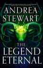 Text: „ANDREA STEWART THE LEGEND ETERNAL“. Ein Hirsch mit leuchtendem grünen Geweih vor dunklem Hintergrund.