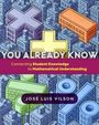 "YOU ALREADY KNOW" steht in großen Buchstaben. Darunter "Connecting Student Knowledge to Mathematical Understanding." Es zeigt eine stilisierte Stadt aus Gebäuden in Form von mathematischen Symbolen.