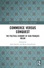 Titel: "Commerce versus Conquest: The Political Economy of Jean-François Melon". Ein blauer Hintergrund mit Rautenmuster.