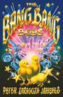 „The Bang Bang Boys“ und „Peter Zaragoza Mayshǝ“. Drei gelbe Küken mit Pistolen, Motorrädern und Sternen.