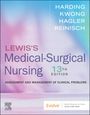 „Lewis’s Medical-Surgical Nursing, 13th Edition“ vor einem blau-rosa Hintergrund. Unten rechts „Evolve®“.
