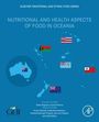 Buchcover "Nutritional and Health Aspects of Food in Oceania" mit Länderflaggen auf einer Pazifik-Karte.