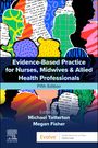 „Evidence-Based Practice for Nurses, Midwives & Allied Health Professionals. Fifth Edition. Edited by Michael Tatterton, Megan Fisher.“ Farbiges, abstraktes Design mit Silhouetten und Mustern.