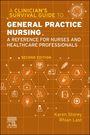 Titel: "A Clinician's Survival Guide to General Practice Nursing", "Second Edition", Autoren: Karen Storey, Rhian Last. Oranger Hintergrund mit medizinischen Symbolen in Waben.