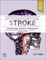 Aufschrift "STROKE: Pathophysiology, Diagnosis, and Management | Eighth Edition". Illustration eines Schädels seitlich.