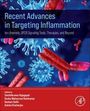 "Recent Advances in Targeting Inflammation" steht oben. Rotes und blaues biologisches Design im Hintergrund.