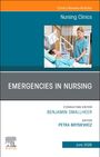 Text: "Clinics Review Articles", "Nursing Clinics", "Emergencies in Nursing", "Consulting Editor Benjamin Smallheer", "Editor Petra Brysiewicz", "June 2026". Ein Monitor mit Krankenschwester und Patient im Bett.