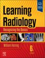 „Learning Radiology: Recognizing the Basics, William Herring, 6th Edition“. Gelber Hintergrund mit medizinischen Bildern.