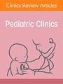 "Clinics Review Articles" und "Pediatric Clinics". Illustration eines Erwachsenen, der ein Baby hält, auf rosa Hintergrund.
