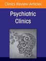 "Clinics Review Articles", "Psychiatric Clinics". Illustration: Zahnräder bilden ein Profil eines menschlichen Kopfes.