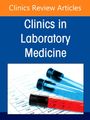 Oben steht "Clinics Review Articles", darunter "Clinics in Laboratory Medicine". Es gibt blau-rote Reagenzgläser auf Papier.