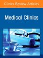 „Clinics Review Articles“, „Medical Clinics“; blaues Cover mit Stethoskop, Spritze, Brille und Flasche.