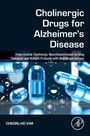 "Cholinergic Drugs for Alzheimer's Disease" und umfangreiche Beschreibung. Abgebildet sind blaue Kapseln und Moleküldiagramme.