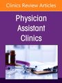 „Clinics Review Articles. Physician Assistant Clinics.” Bild von Medikamenten, Stethoskop und Klemmbrett auf einem Tisch.