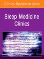 "Clinics Review Articles", "Sleep Medicine Clinics", violetter Hintergrund, darunter EEG-Muster in Weiß und Blau.