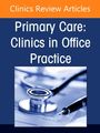 "Clinics Review Articles", "Primary Care: Clinics in Office Practice"; Foto eines Stethoskops und Füllfederhalters.