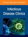 Text: "Clinics Review Articles", "Infectious Disease Clinics". Illustration von Viren in blau und grün auf dunklem Hintergrund.