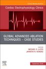 Oben: "Cardiac Electrophysiology Clinics". Ein roter Elektrokardiogramm-Aufdruck betont das Thema.
