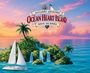 „Alexander Adventures: Ocean Heart Island. Solve the Riddle. Shelley Brown.“ Eine tropische Insel mit Wasserfall und Segelboot.