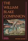 Buchtitel: "The William Blake Companion." Autor: Michael Glover. Unten ein gemaltes Bild mit einer mythologischen Szene.